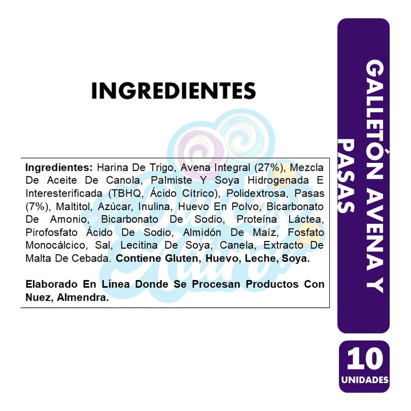 Galleton Avena Y Pasas Para Colación-nutrabien(pack Con 10u)