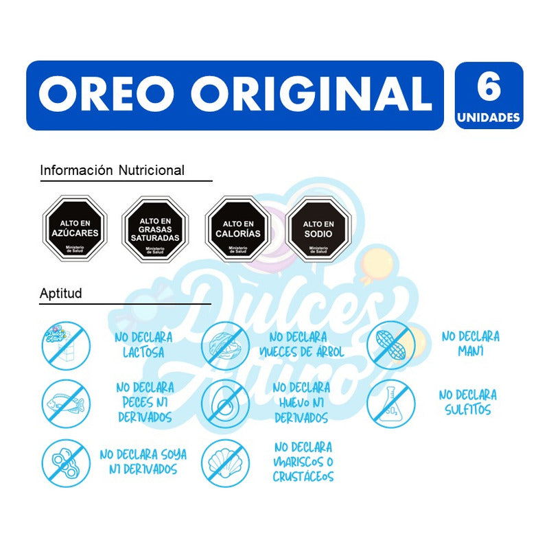 Galletas Oreo Sabor Original - Pack De 6 Unidades De 36g C/u