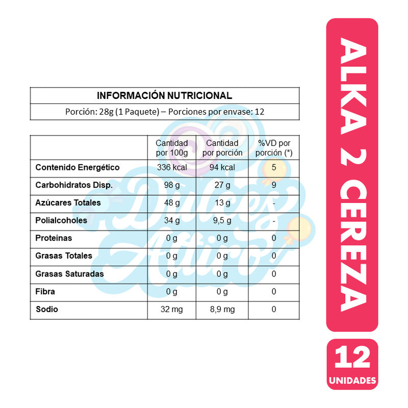 Alka 2 Caramelos Escoge Tu Sabor Menta Manzana Cereza (12 U)