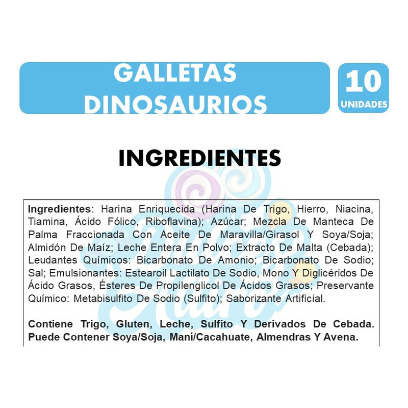 Galletas Dinosaurios De Arcor Para Colación (pack Con 10u)