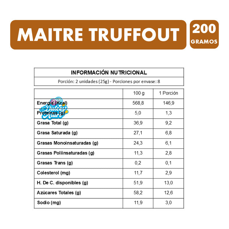 Bombones Especial Para Regalo Maitre Truffout Caja Dorada