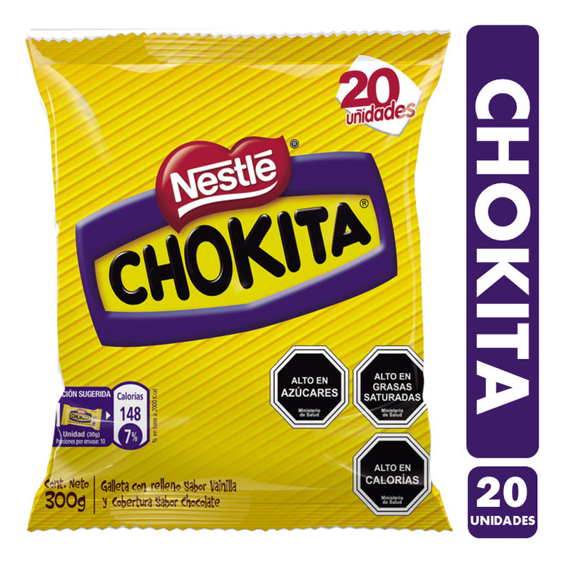 Chokita - Galleta De Vainilla Con Cobertura Chocolate (20un)