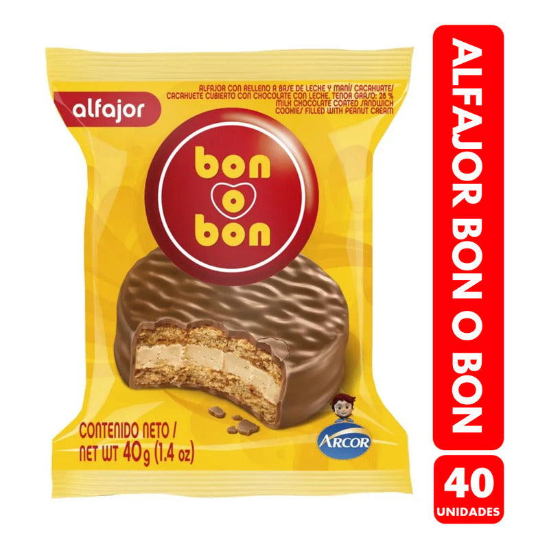 Alfajor Bon O Bon Clasico - Por Mayor (caja Con 40 Unidades)
