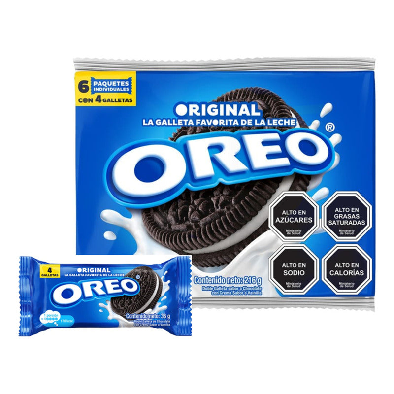 Galletas Oreo Sabor Original - Pack De 6 Unidades De 36g C/u