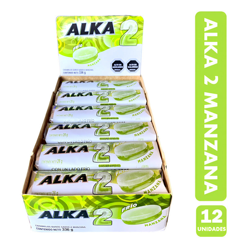 Alka 2 Caramelos Escoge Tu Sabor Menta Manzana Cereza (12 U)
