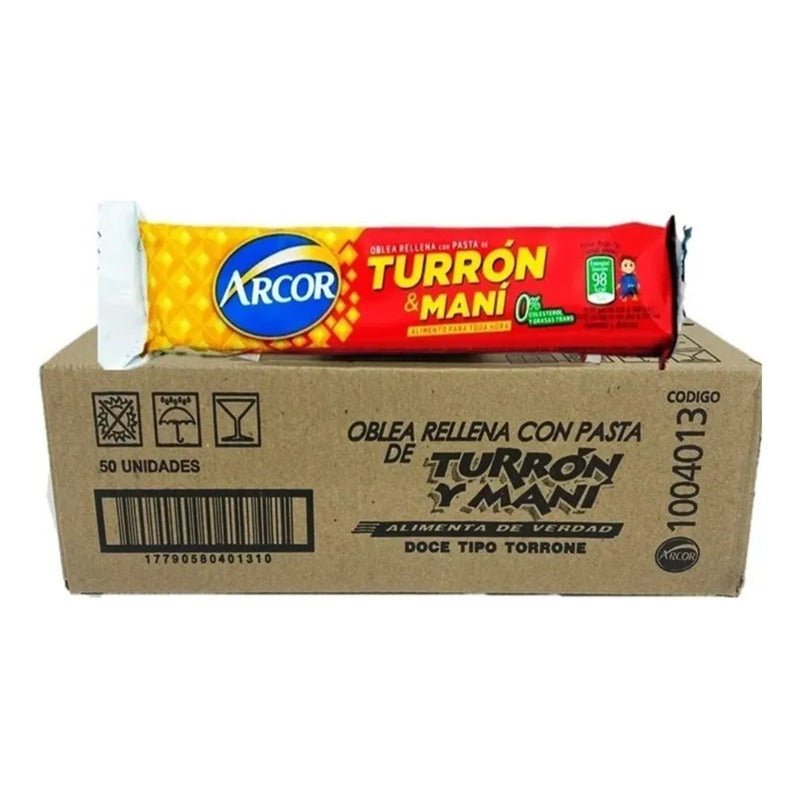 Caja De Turrón Mani Marca Arcor (caja Con 50 Unidades)
