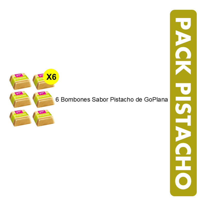 6 Bombones De Pistacho - Bombones Premium Go Plana Pistacho