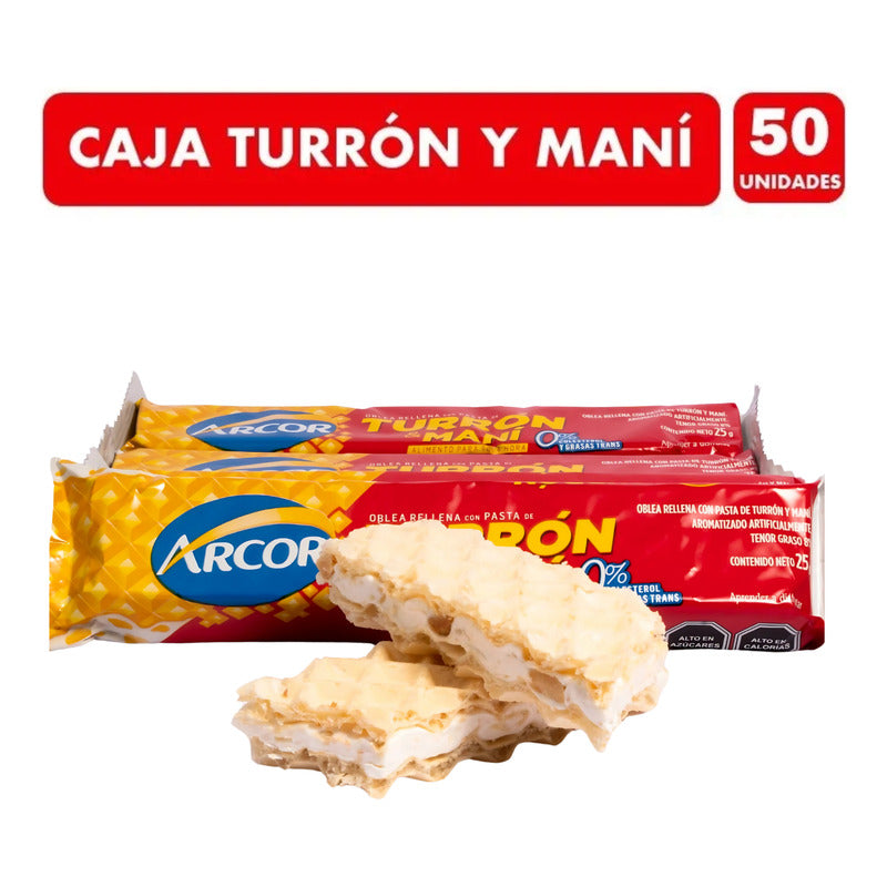 Caja De Turrón Mani Marca Arcor (caja Con 50 Unidades)