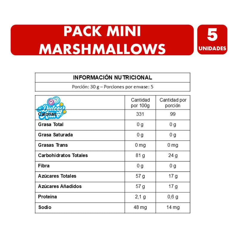 Pack Mini Marshmallows Rocky Mountain - Para Repostería (6u)
