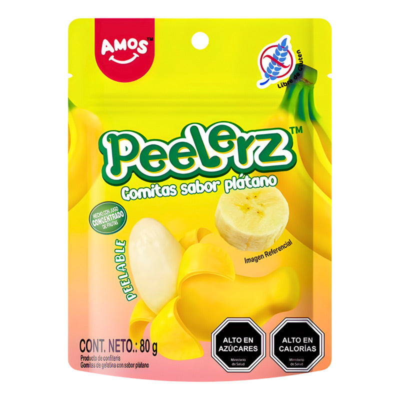Gomitas Virales Peelerz Sabor Plátano Pelables Sin Gluten