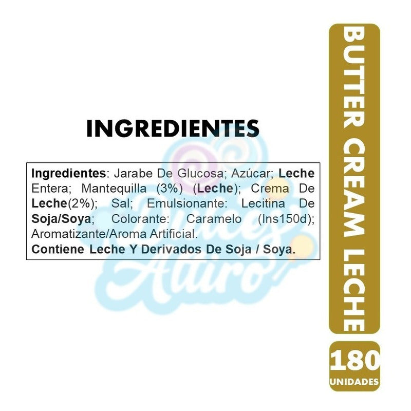 Caramelo Butter Cream Leche Arcor (bolsa 180 Unidades)