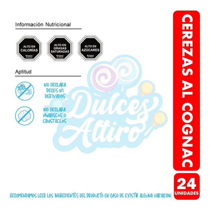 Bombones Cerezas Al Cognac  (display Con 24 Bombones)