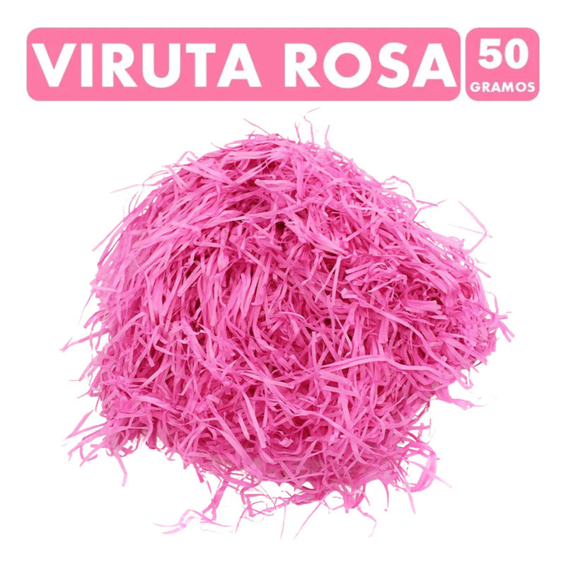 Pajita Rosa Para Rellenar Canasta De Pascua  - Bolsa Con 50g