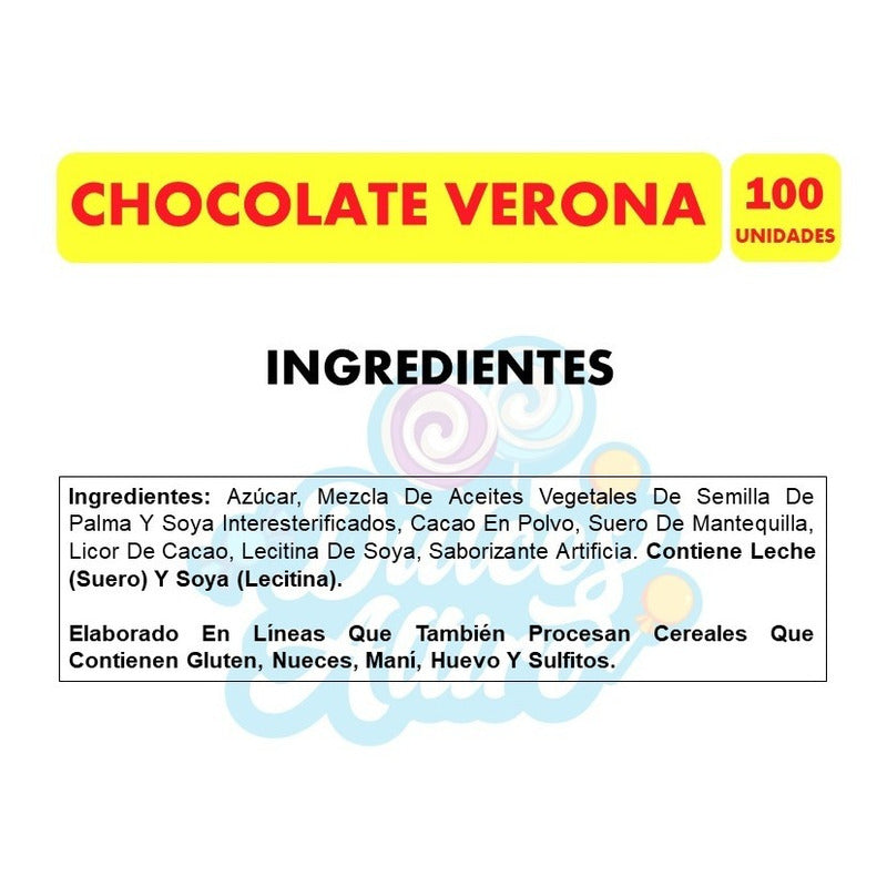 Chocolate Verona Negro (bolsa Con 100 Unidades)