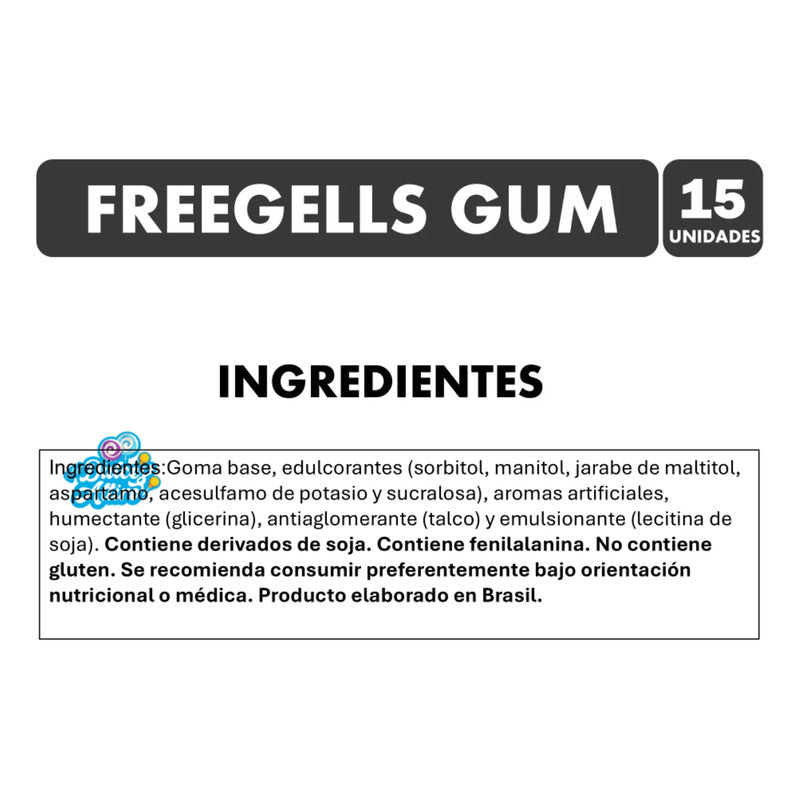 Freegells Gum Extra Strong Sin Azúcar (display 15 Unidades)
