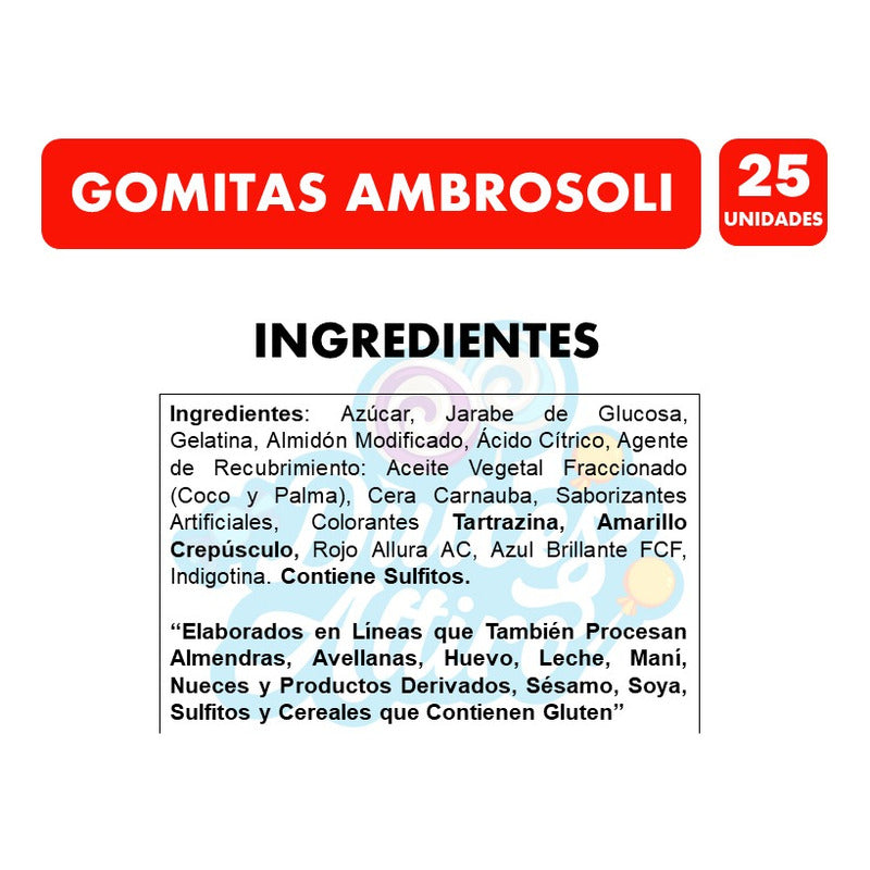 Dulces Halloween - Gomitas Ambrosoli En Forma Halloween (25u