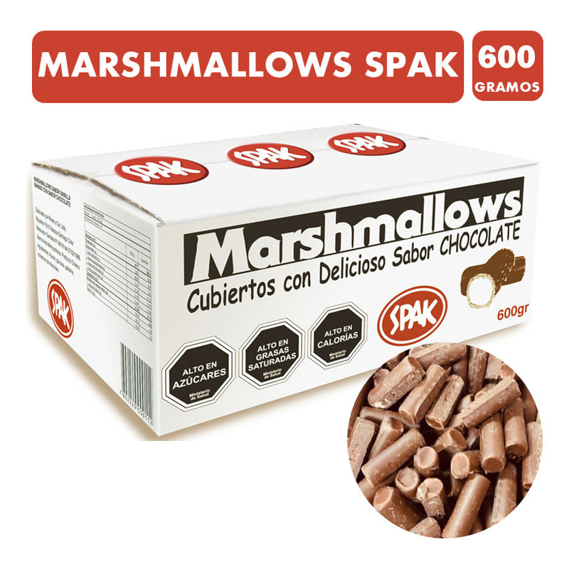 Marshmallows Vainilla Bañados En Chocolate (caja Con 600 Gr)