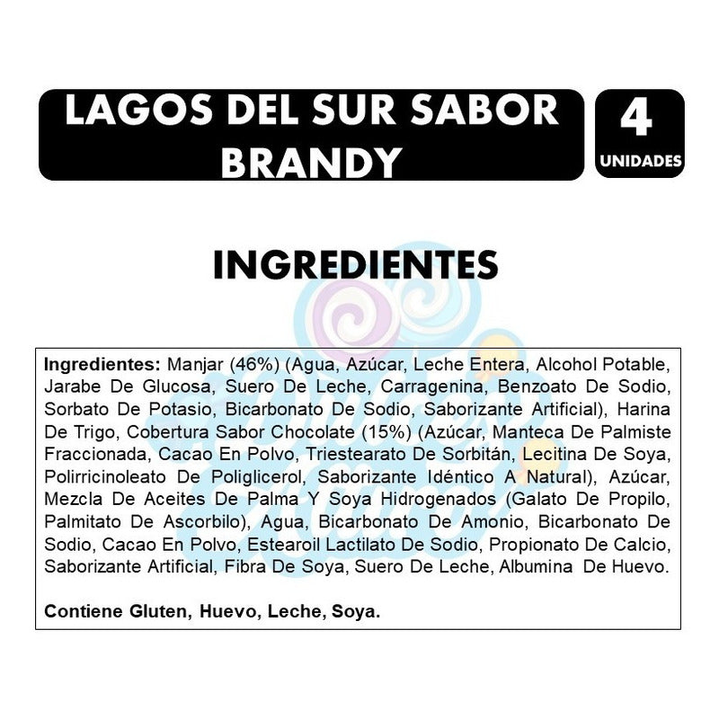 Alfajor Lagos Del Sur Brandy Display 4 Unidades