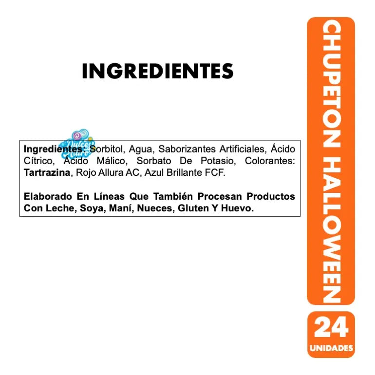 Dulces Para Halloween - Chupeton Sabores Frutales De Mabú