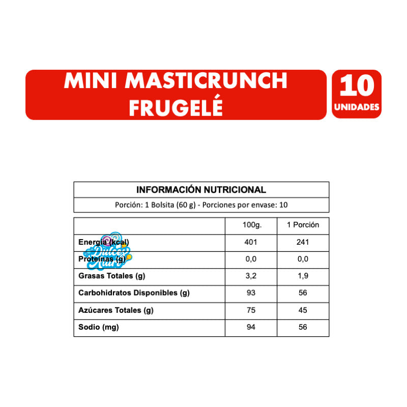 Frugele Masticrunch Masticables Sabor Frutal (caja Con 10u)