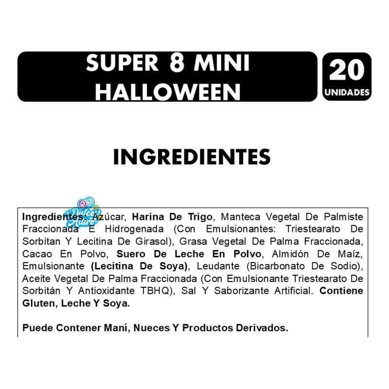 Super 8 Mini Especial Halloween (bolsa Con 20 Unidades)