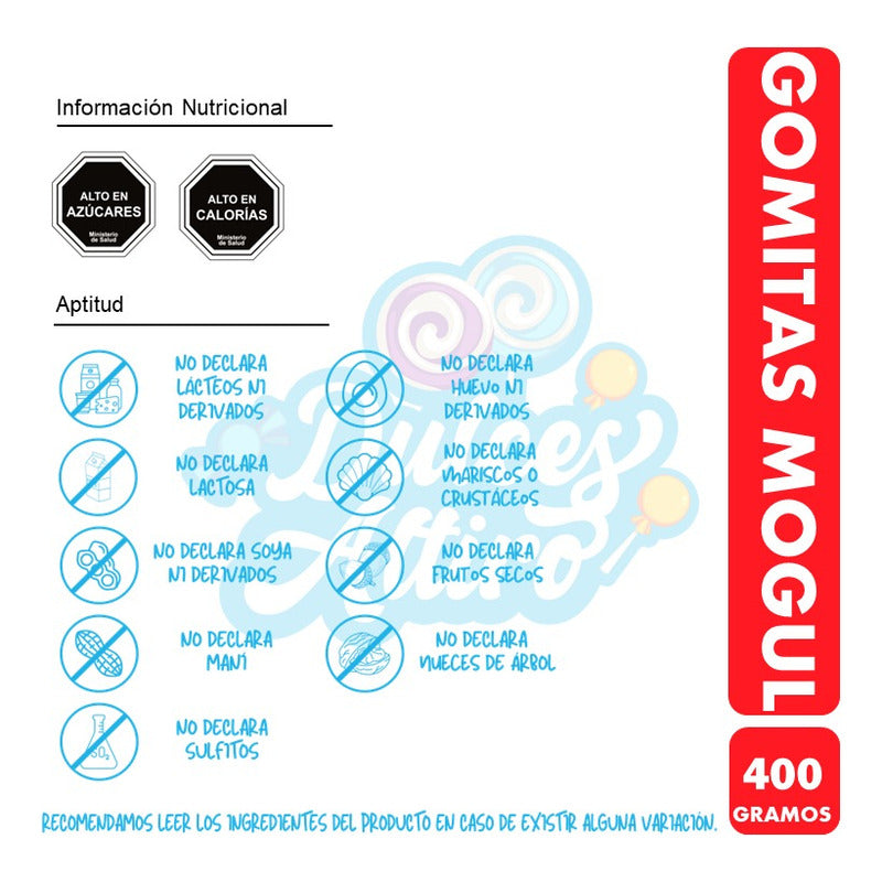 Mogul Gomitas De Arcor, Sabor Surtido - Bolsa De 400 Gramos.