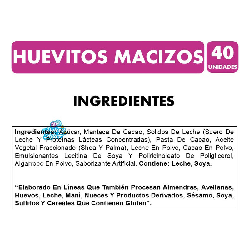 Huevos De Pascua Costa - Huevitos Macizos (bandeja De 40u)