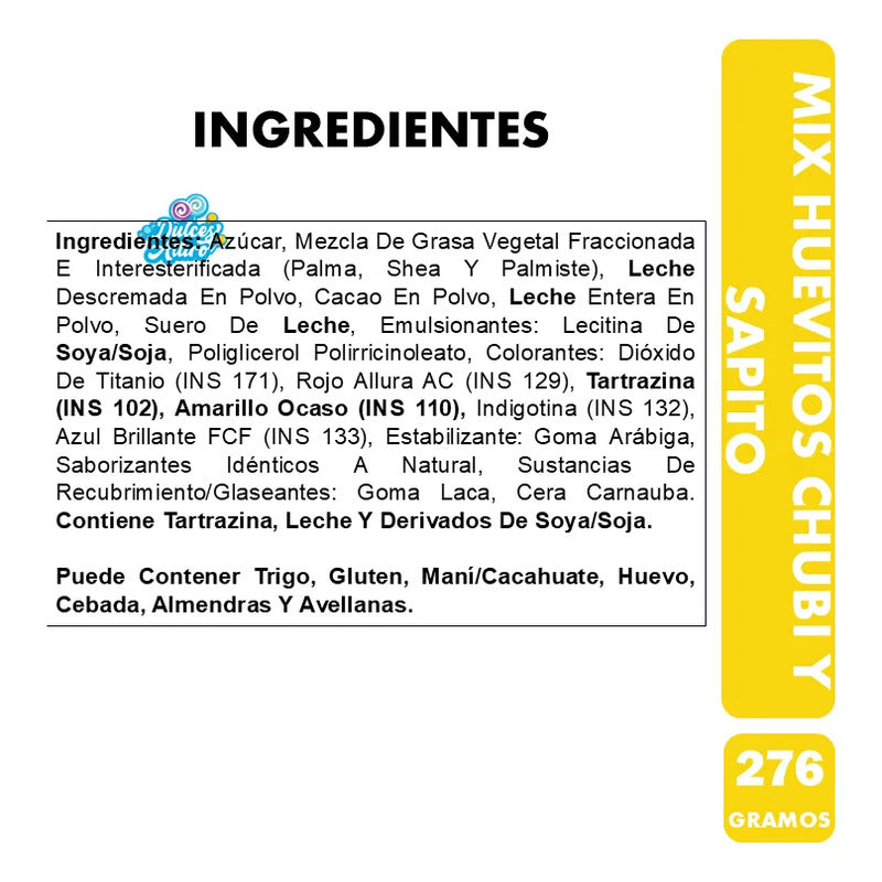 Huevitos De Pascua - Huevos Mix Surtidos Chubi Y Sapito