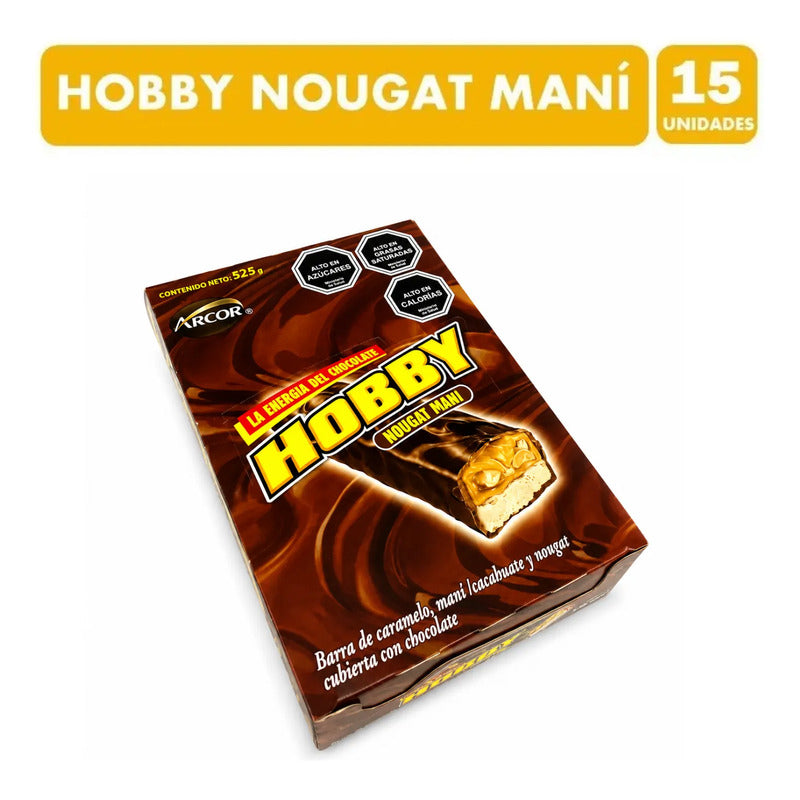 Hobby Tradicional Nougat De Arcor - Caja Con 15 Unidades