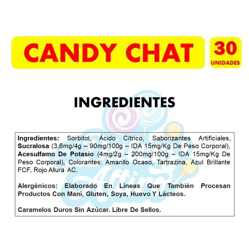 Caramelo Candy Chat (caja Con 30 Unidades)