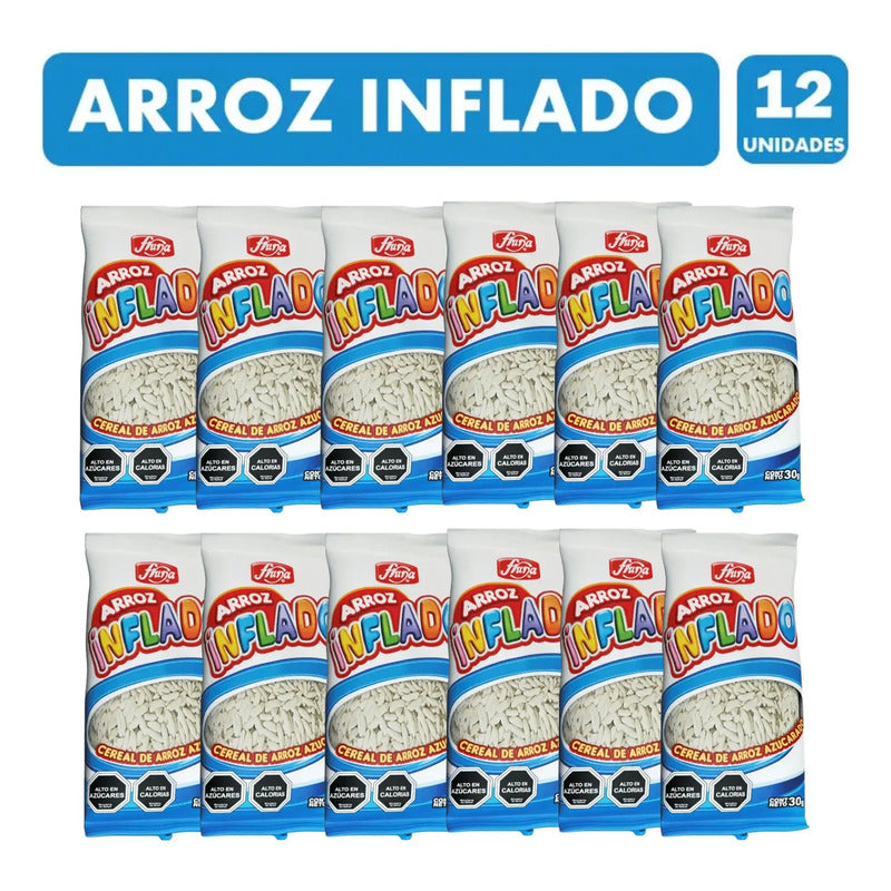 Cereal De Arroz Inflado Azucarado - Pack Con 12 Unidades
