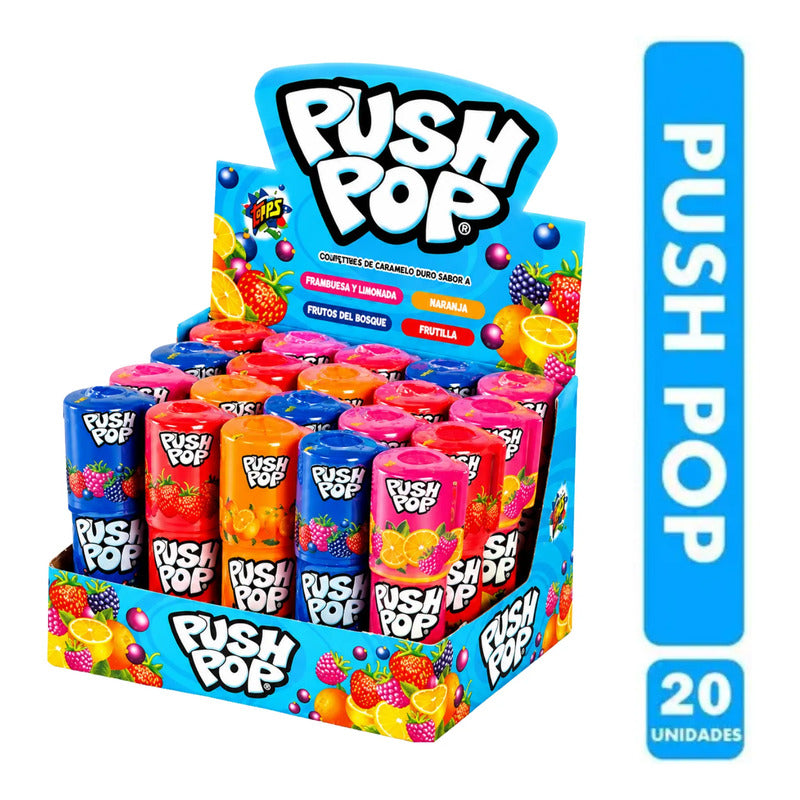 Push Pop Caramelos Chupadedos (display Con 20 Unidades)