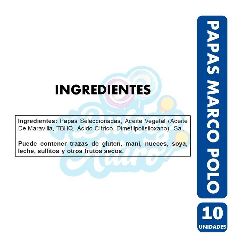 Papas Fritas Marco Polo (tamaño Colación) Pack De 10unidades