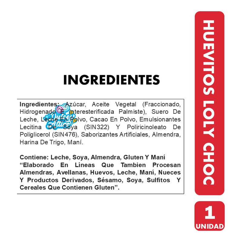 Huevos Loly Choc De Ambrosoli - Bolsa Con 70 Unidades