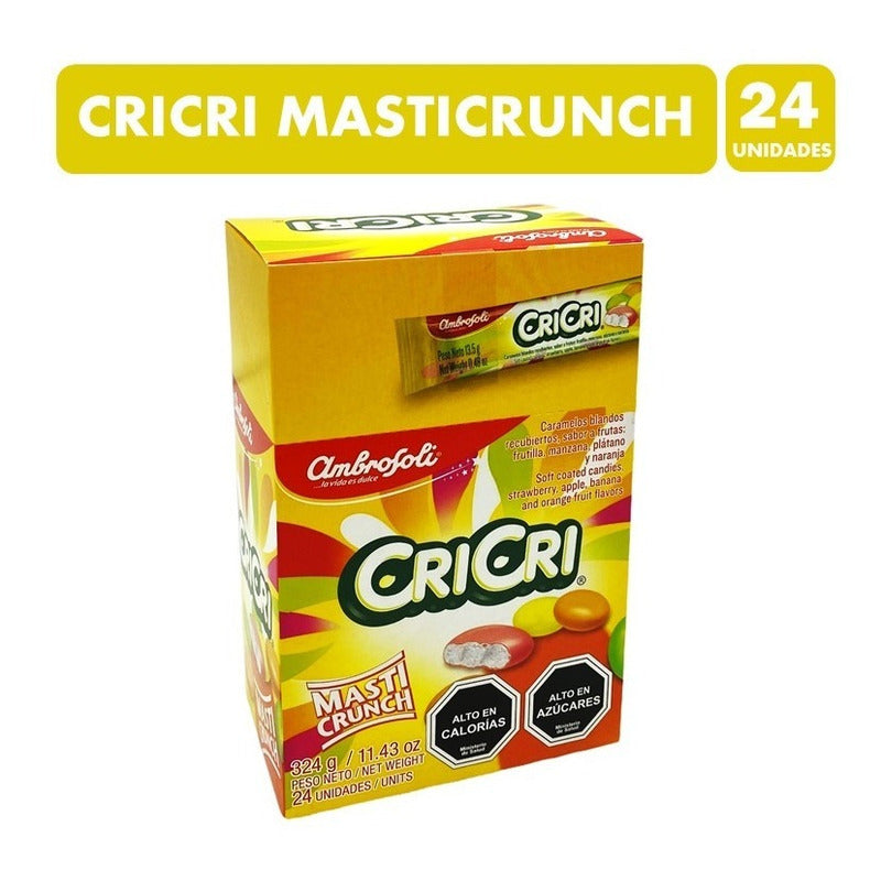 Cricri Masticrunch - Masticables De Colores (caja Con 24 Un)