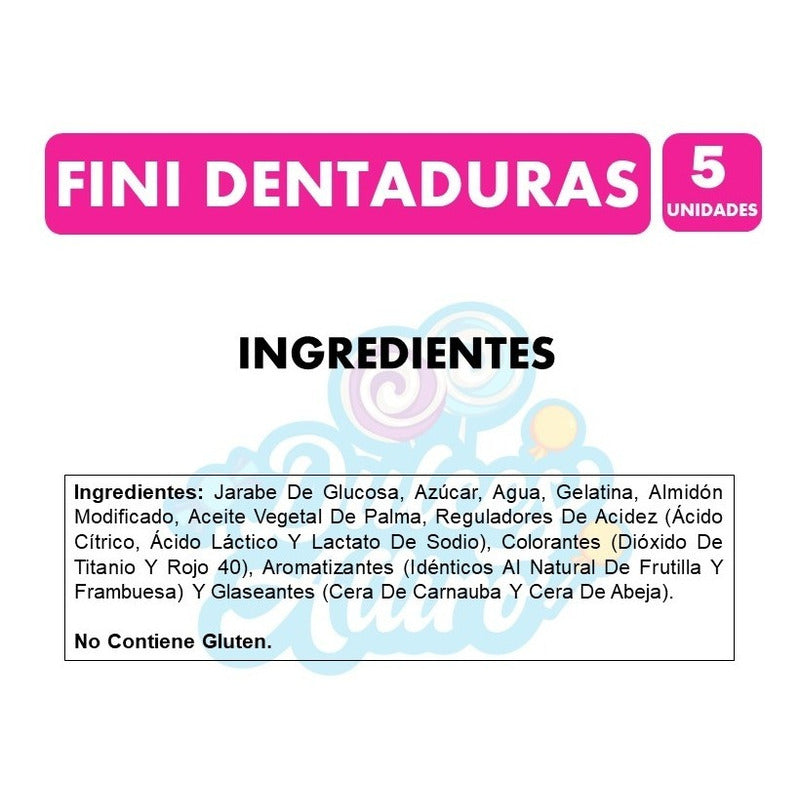 Gomitas Fini - Forma De Dientes - Bolsa De 90g (pack Con 5u)