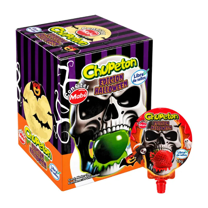 Dulces Para Halloween - Chupeton Sabores Frutales De Mabú