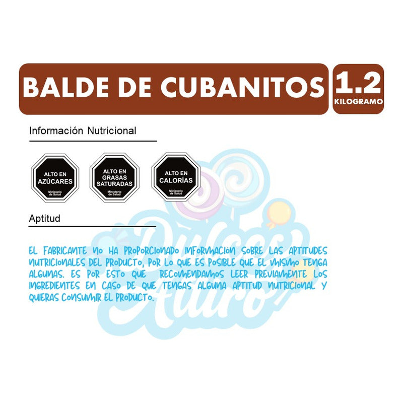Balde De Cubanitos Fruna - Malvaviscos Bañados En Chocolate