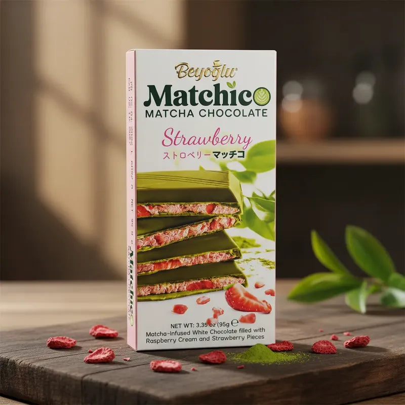 Dubai Matchico Strawberry Matcha Chocolate - Barra 95g