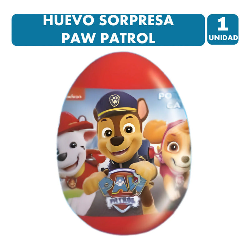 Huevo Sorpresa Paw Patrol Popping Candy Sin Azúcar