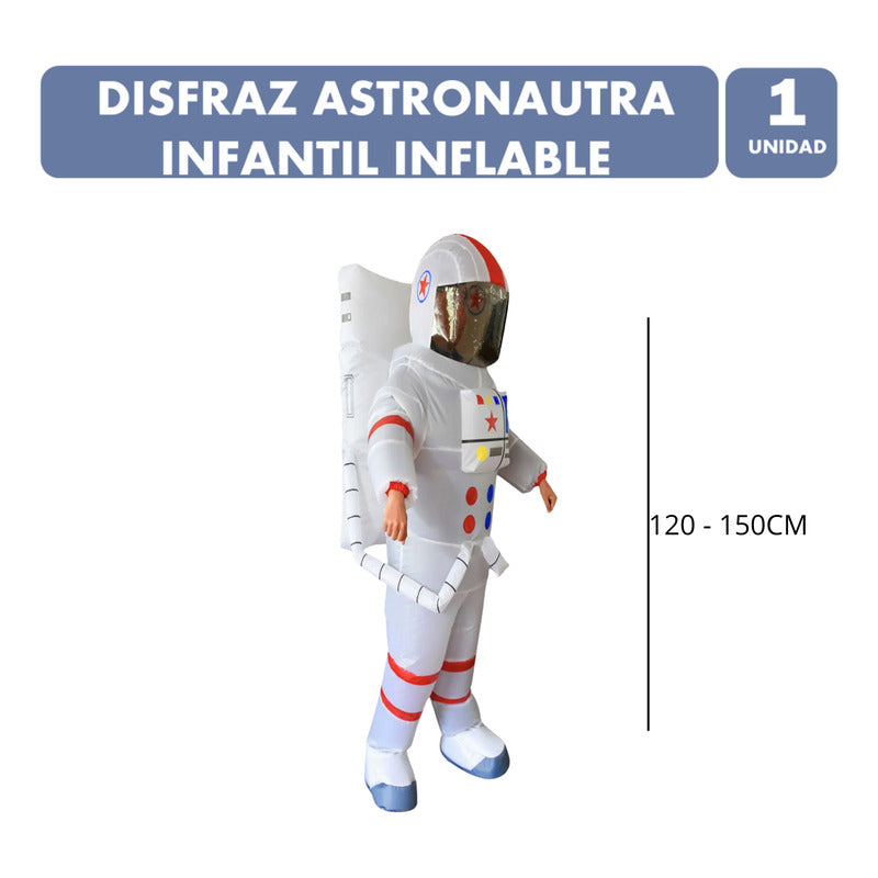 Disfraz Astronauta Inflable Infantil Blanco 120 - 150 Cm 120 - 150cm