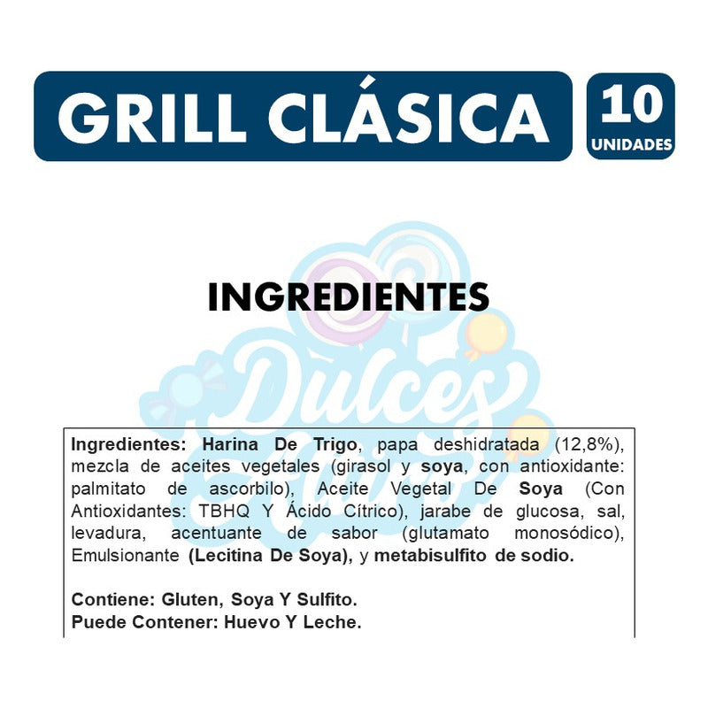 Grill Clásica-galletas De Mackay Para Colación(pack Con 10u)
