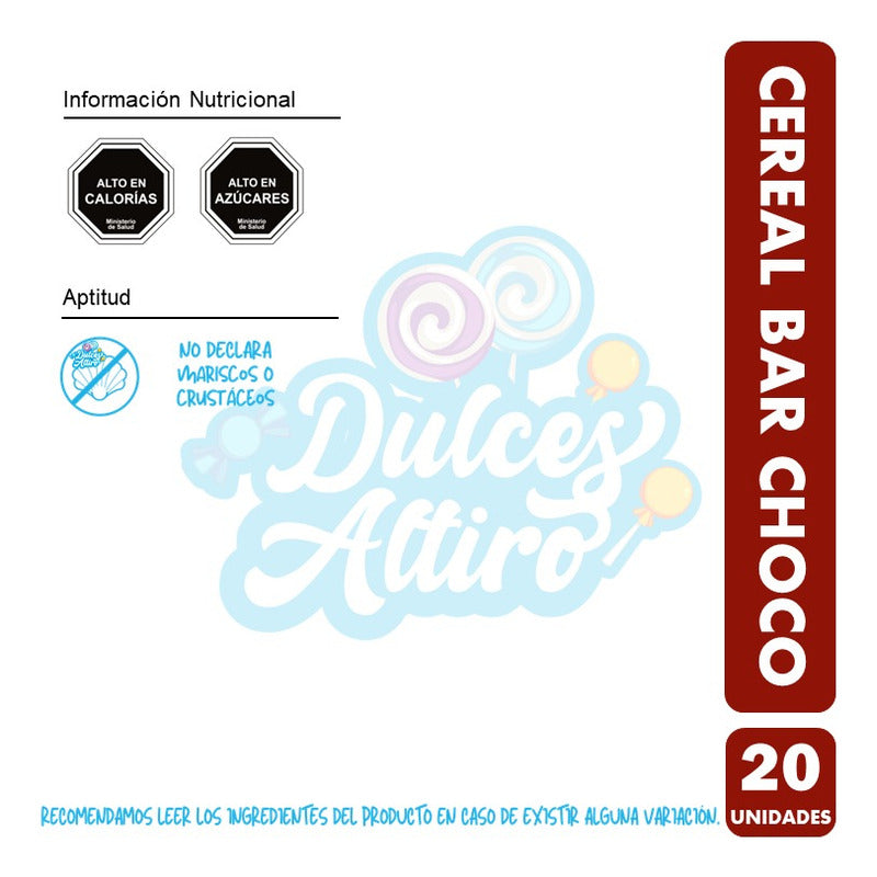 Cereal Bar Choco Cereal Display 20 Unidades 21 Gr