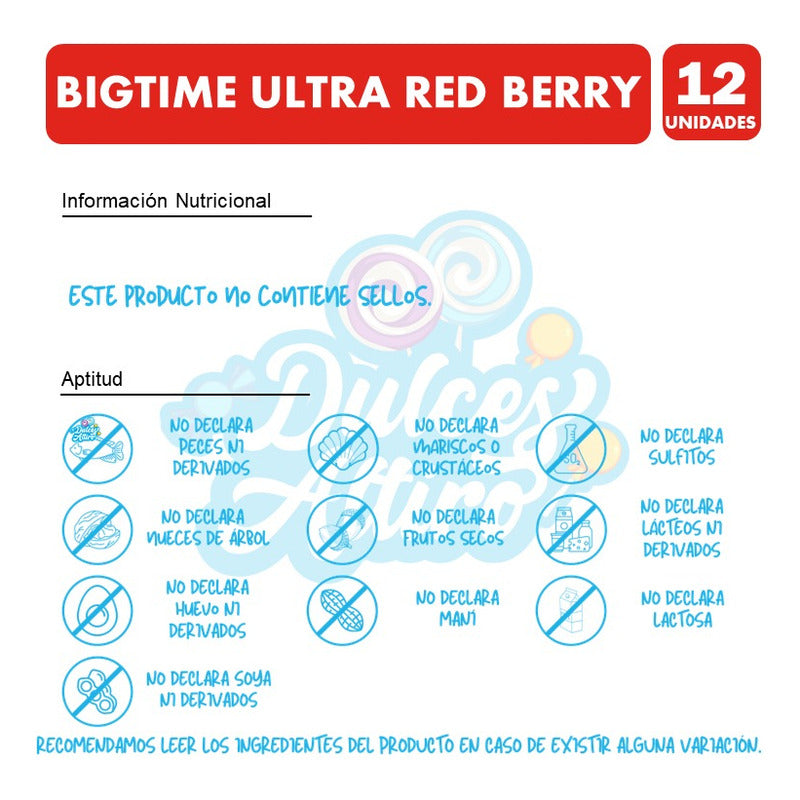 Bigtime Rojo - Ultra Red Berry - Caja Pro (caja Con 12 Uni)