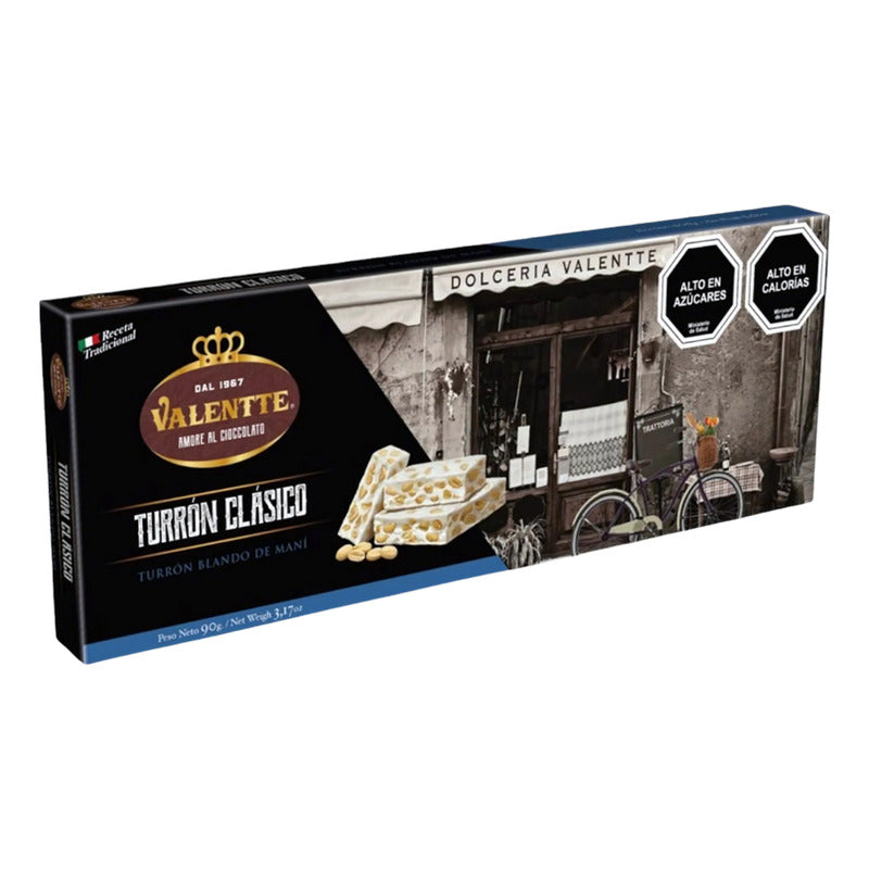 Turrón De Maní Clásico - Original Valentte (barra 90 Gramos)