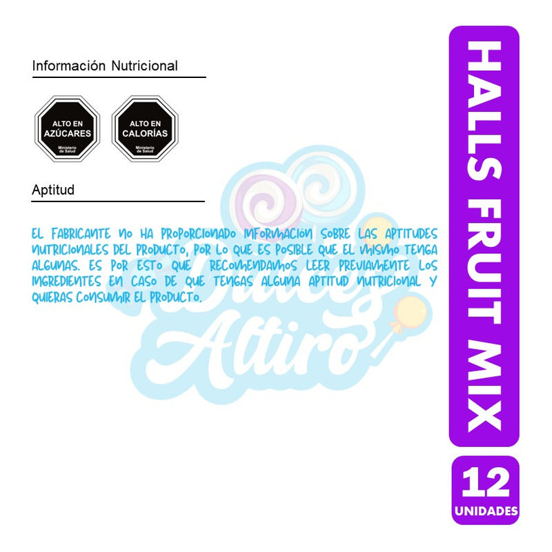 Halls Morado - Sabor Fruit Mix (caja Con 12 Unidades)