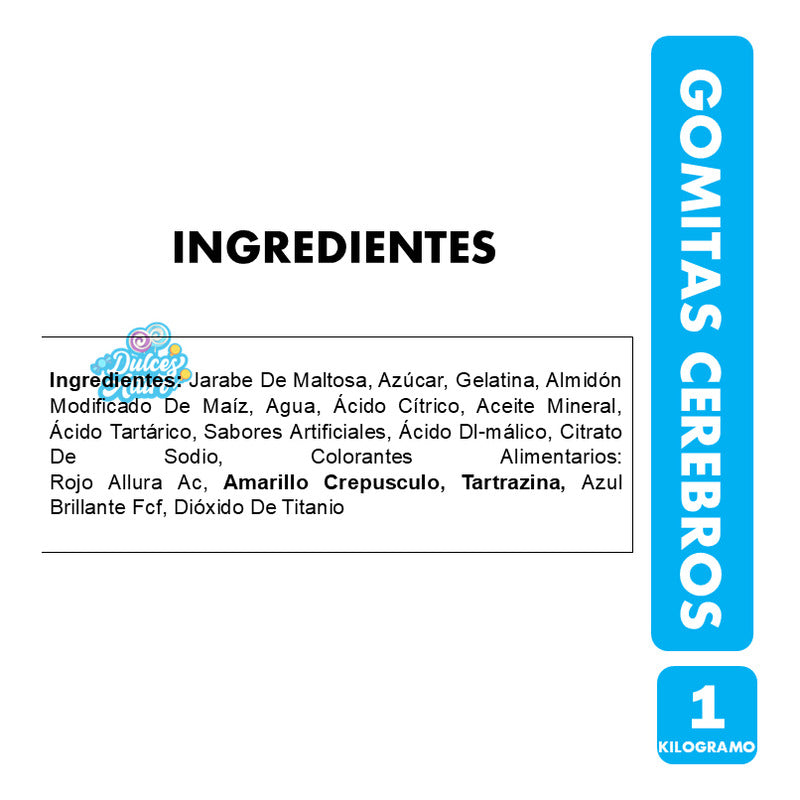 Gomitas Por Mayor Gomitas En Forma De Cerebros (bolsa 1kg)