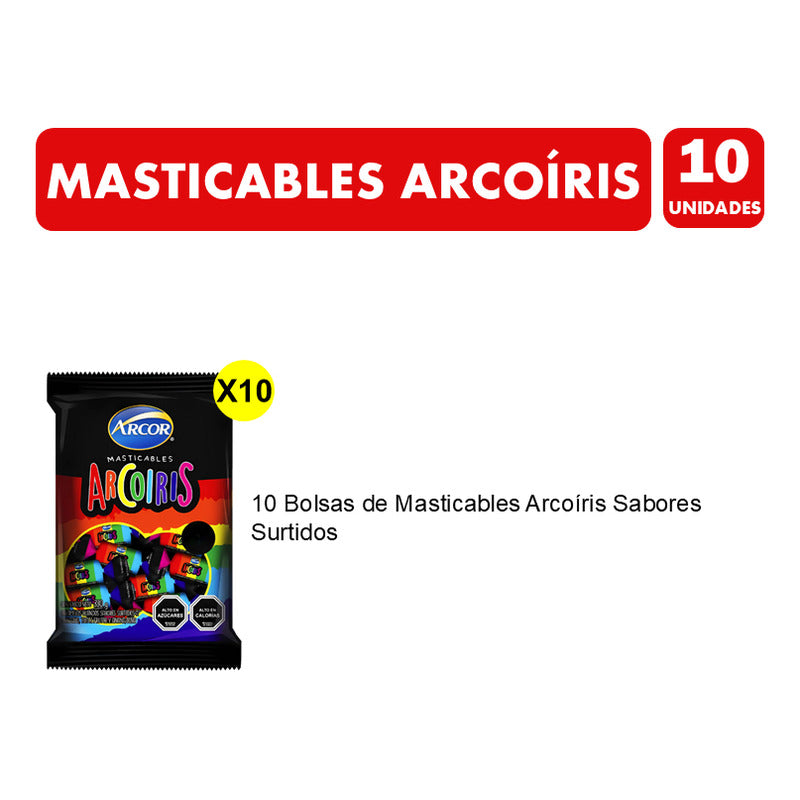 Dulces Para Halloween - Masticables Arcoíris (pack 10 Uni)