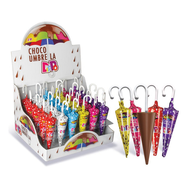 Paraguitas De Chocolate Choco Umbrella (caja Con 24un)