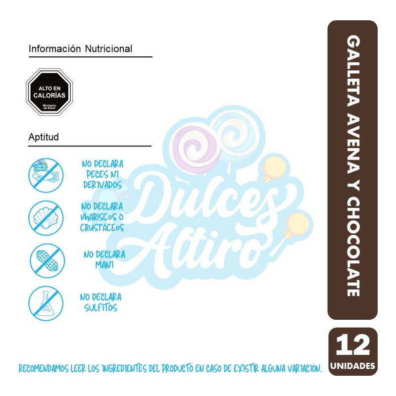 Galletas Saludables Nutrabien Avena Chocolate (caja Con 12u)